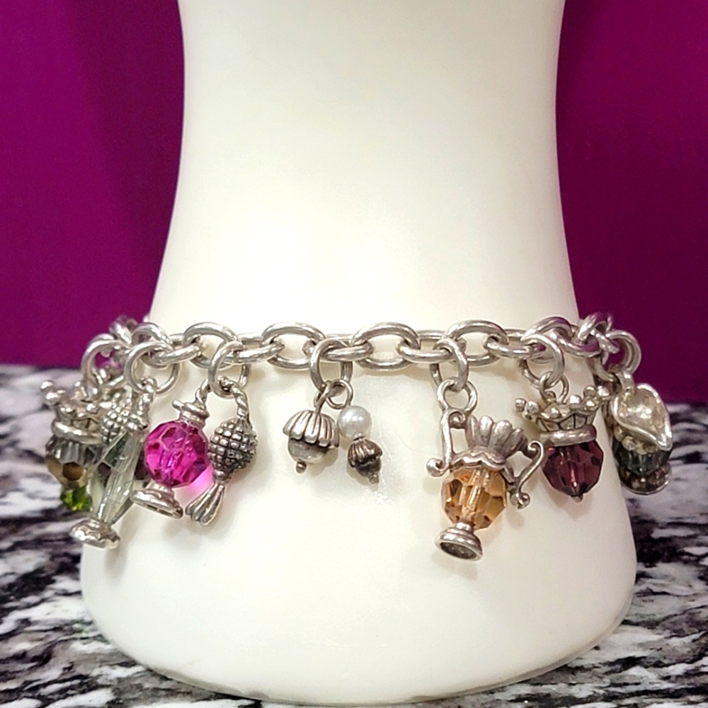RARE BRIGHTON RETIRED CROWN JEWEL, PITCHERS, PERFUME, 14 CHARM BRACELET NWOT